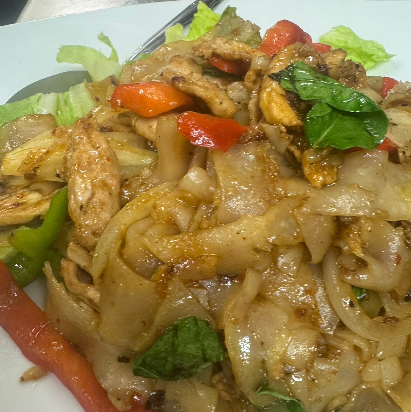 Spicy Basil Noodles.